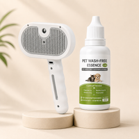 Steamy Dog Brush Electric Spray Cat Hair Brush 3 in1 Dog Steamer Brush for Massage Pet Grooming Removing Tangled and Loose Hair