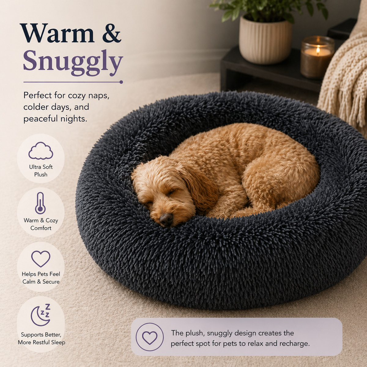 Paw People Calming Donut Bed